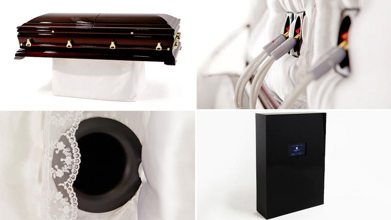 Illustration for article titled Sound System Coffin Lets Audiophiles Rock Out For Eternity